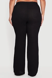 Plus Textured Knit Pull On Pants