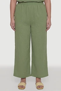Plus Swiss Dot Wide Leg Pants