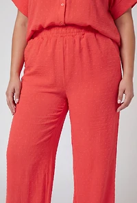 Plus Swiss Dot Wide Leg Pants