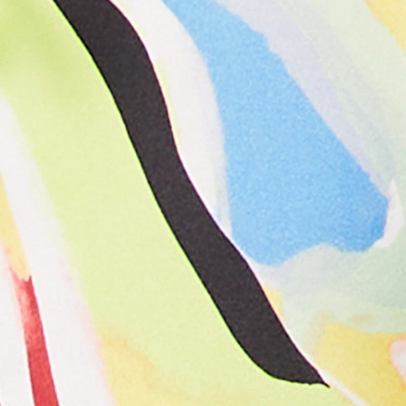 Plus Satin Psychedelic Swirl Short Sleeve Shirt