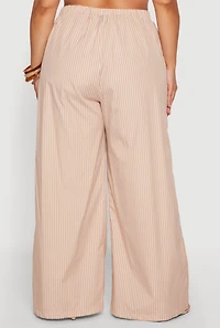 Plus Striped Palazzo Pants