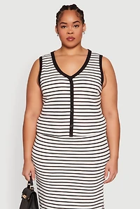 Womens Plus Textured Knit Crop Top, Multi,