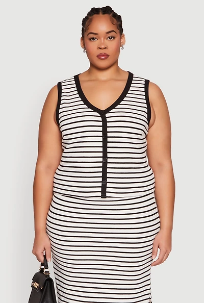 Plus Textured Knit Crop Top