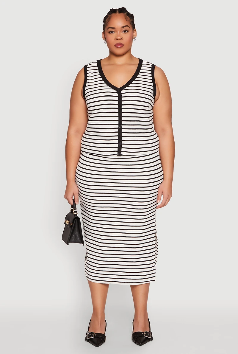 Plus Textured Knit Crop Top