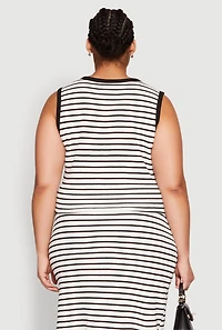 Plus Textured Knit Crop Top