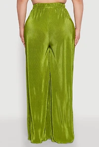 Womens Plus Plisse Palazzo Pants,