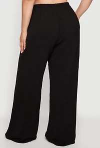 Plus Wide Leg High Waisted Dress Pants