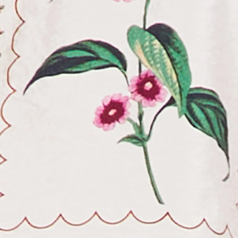 Plus Crepe Knit Floral Print Button Front Blouse