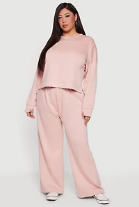 Plus Long Sleeve Drop Shoulder Sweatshirt