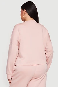 Plus Long Sleeve Drop Shoulder Sweatshirt