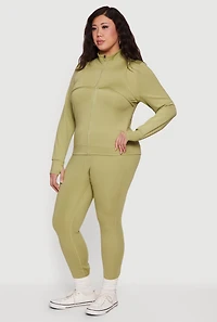 Plus Stretchy High Waisted Yoga Leggings