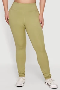 Plus Stretchy High Waisted Yoga Leggings