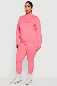 Plus Stretchy High Waisted Yoga Leggings