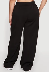 Plus High Waisted Wide Leg Sweatpants