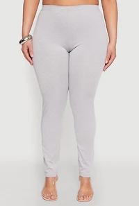 Womens Plus Size Daisy High Waist Leggings, Grey, Size 1X