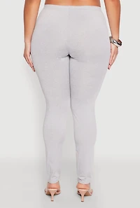 Womens Plus Size Daisy High Waist Leggings, Grey, Size 1X