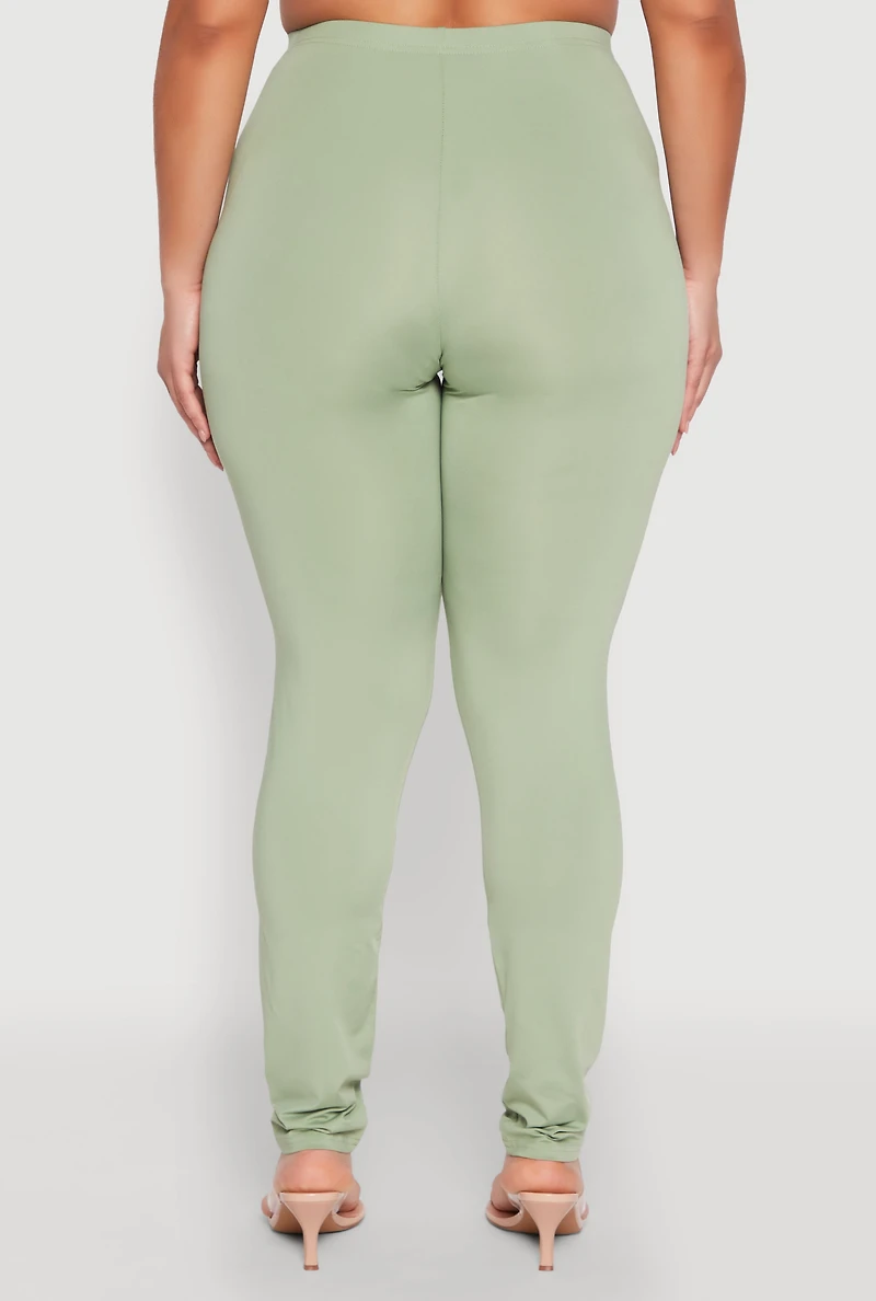 Womens Plus Daisy High Waist Leggings,