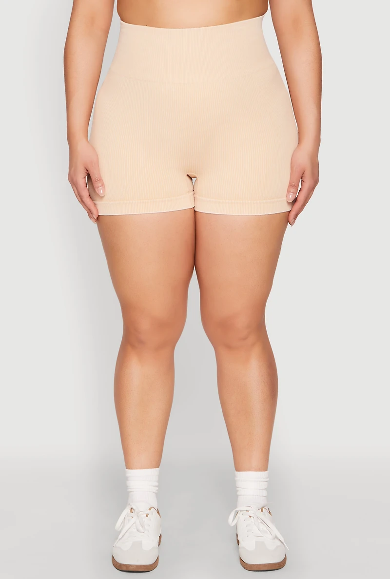 Plus Daisy Mineral Wash Seamless Bike Shorts