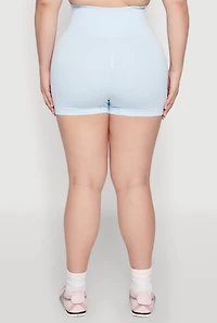 Womens Plus Daisy Mineral Wash Seamless Bike Shorts,