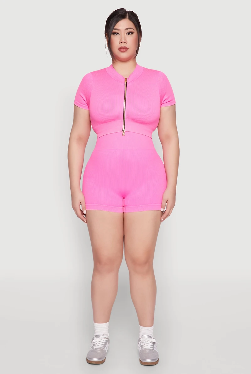 Plus Daisy Mineral Wash Seamless Bike Shorts