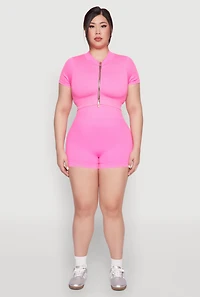 Plus Daisy Mineral Wash Seamless Bike Shorts