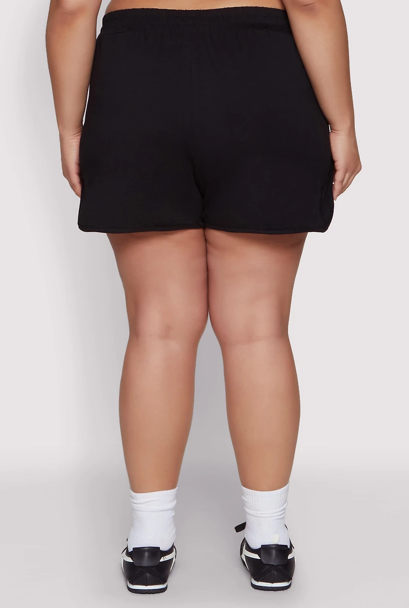 Plus Smocked Dolphin Shorts