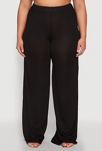 Plus Daisy High Waisted Wide Leg Pants