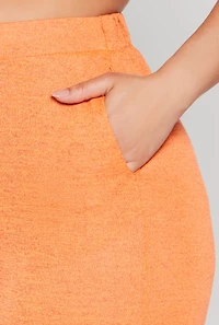 Womens Plus Size Daisy High Waisted Wide Leg Pants, Orange, Size 1X