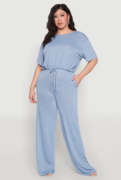 Womens Plus Daisy High Waisted Wide Leg Pants, 3X