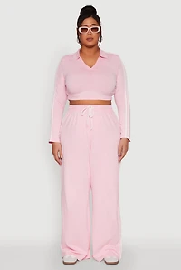 Plus Daisy Mineral Wash Varsity Stripe Sweatpants