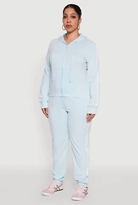 Womens Plus Daisy Varsity Stripe Zip Front Hoodie, 2X