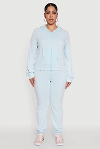 Womens Plus Size Daisy Varsity Stripe Drawstring Joggers, Blue, Size 2X