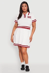 Plus Daisy Varsity Stripe Crop Top