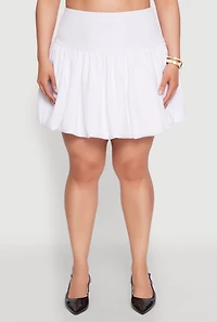 Plus Crepe Knit Bubble Skirt