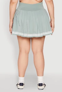 Womens Plus Varsity Stripe Detail Tennis Skort,