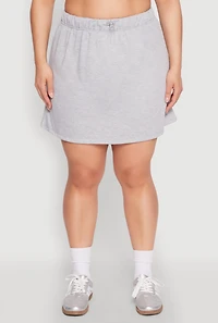 Womens Plus Almost Famous High Waisted Fleece Skirt,