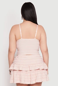 Plus Almost Famous Tiered Cropped Cami