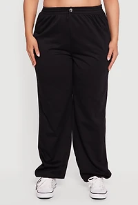Plus Almost Famous Toggle Drawstring Waist Sweatpants