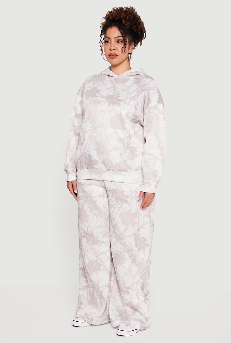 Plus Almost Famous Hunter Camouflage Pullover Hoodie