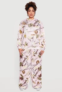 Plus Almost Famous Hunter Camouflage Pullover Hoodie