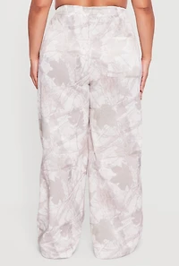 Plus High Waisted Hunter Camo Wide Leg Sweatpants
