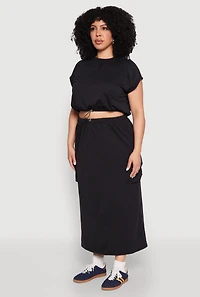 Plus Almost Famous Toggle Drawstring Hem Sweatshirt