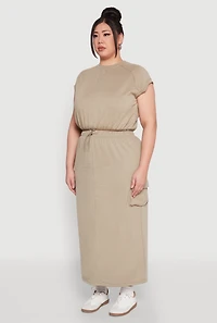Womens Plus Size Almost Famous Toggle Drawstring Hem Sweatshirt, Beige, Size 2X