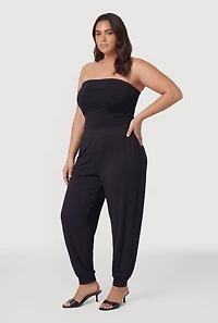 Plus Solid Harem Pants