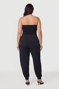 Plus Solid Harem Pants