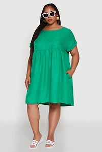 Plus Chic Sundress with Pockets and Scoop Neck