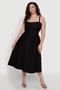 Plus Hyperstretch Bustier Midi Dress