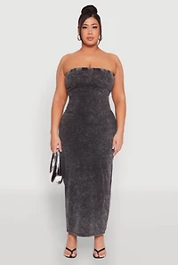 Plus Daisy Mineral Wash Maxi Tube Dress