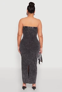 Plus Daisy Mineral Wash Maxi Tube Dress