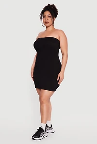 Plus Basic Mini Tube Dress